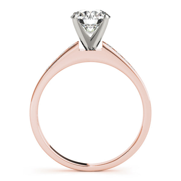 Signature Channel-Set Round Diamond Engagement Ring in 10K/14K gold and platinum with certified lab-grown or natural diamonds