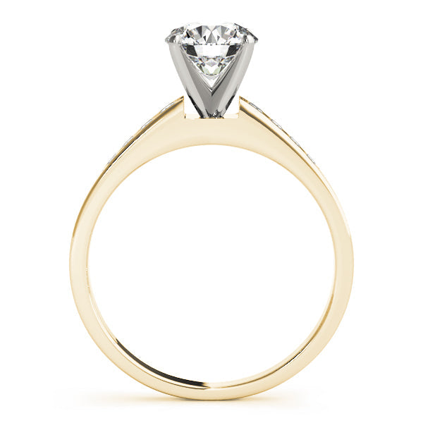 Signature Channel-Set Round Diamond Engagement Ring in 10K/14K gold and platinum with certified lab-grown or natural diamonds