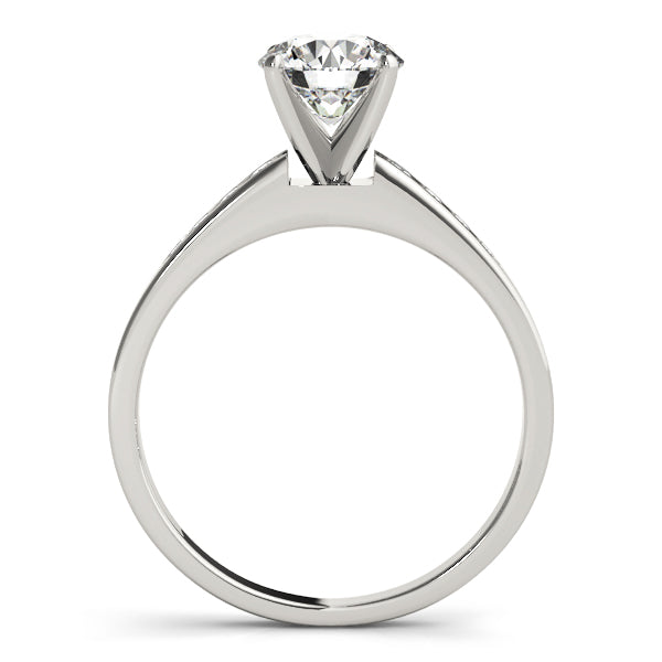 Signature Channel-Set Round Diamond Engagement Ring in 10K/14K gold and platinum with certified lab-grown or natural diamonds