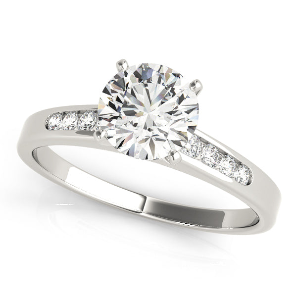 Signature Channel-Set Round Diamond Engagement Ring in 10K/14K gold and platinum with certified lab-grown or natural diamonds