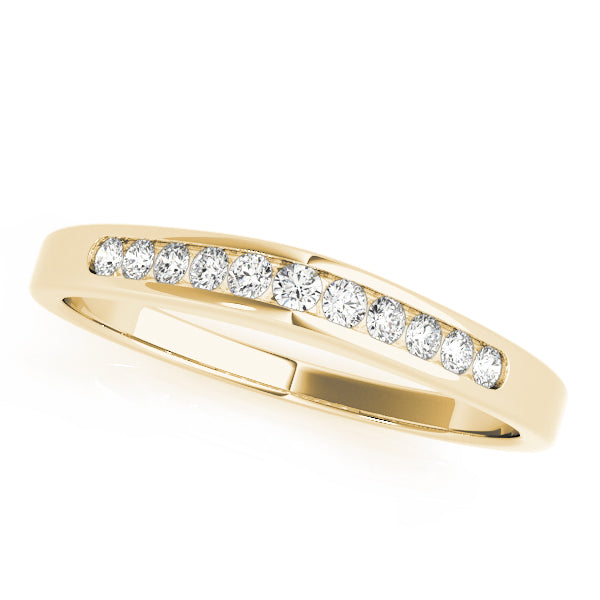 Channel Set Half Eternity Ring in 10K/14K gold and platinum with certified lab-grown or natural diamonds