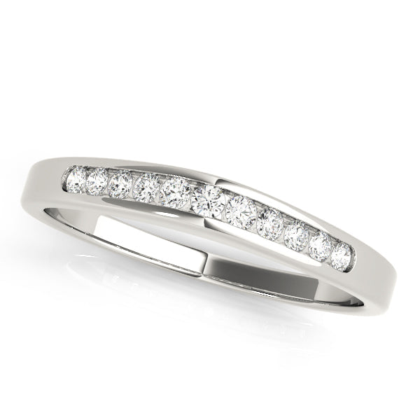 Channel Set Half Eternity Ring in Gold & Platinum
