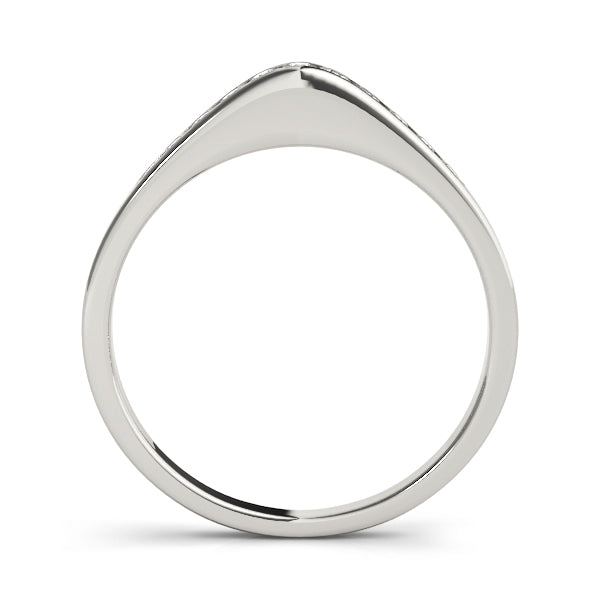 Channel Set Half Eternity Ring in Gold & Platinum