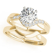 Artisan Bypass Round Diamond Engagement Ring in 10K/14K gold and platinum with certified lab-grown or natural diamonds