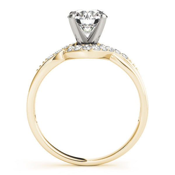 Artisan Bypass Round Diamond Engagement Ring in 10K/14K gold and platinum with certified lab-grown or natural diamonds