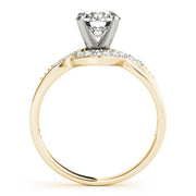Artisan Bypass Round Diamond Engagement Ring in 10K/14K gold and platinum with certified lab-grown or natural diamonds