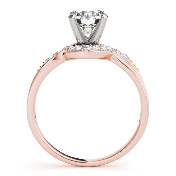 Artisan Bypass Round Diamond Engagement Ring in 10K/14K gold and platinum with certified lab-grown or natural diamonds