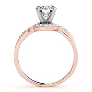 Artisan Bypass Round Diamond Engagement Ring in 10K/14K gold and platinum with certified lab-grown or natural diamonds