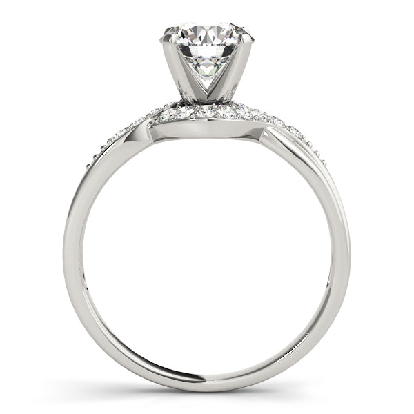 Artisan Bypass Round Diamond Engagement Ring in 10K/14K gold and platinum with certified lab-grown or natural diamonds