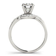 Artisan Bypass Round Diamond Engagement Ring in 10K/14K gold and platinum with certified lab-grown or natural diamonds