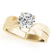 Bespoke Solitaires Any Shape Round Diamond Engagement Ring in 10K/14K gold and platinum with certified lab-grown or natural diamonds