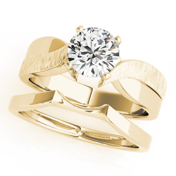 Bespoke Solitaires Any Shape Round Diamond Engagement Ring in 10K/14K gold and platinum with certified lab-grown or natural diamonds