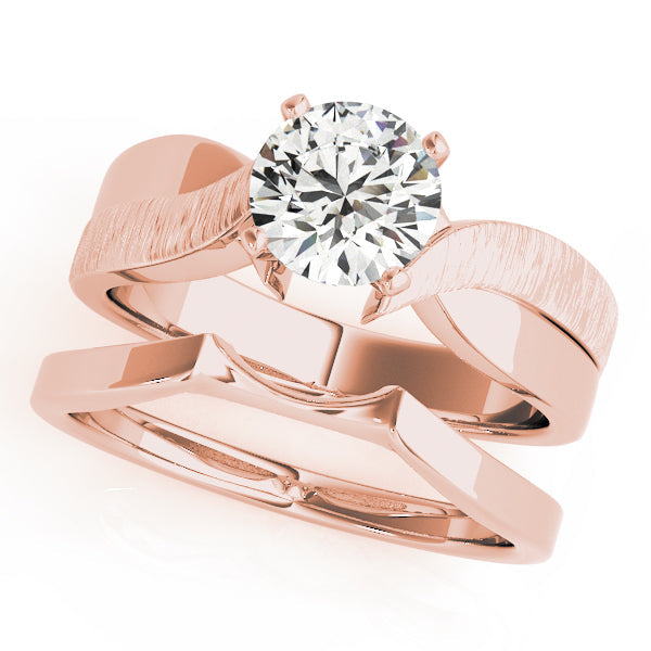 Bespoke Solitaires Any Shape Round Diamond Engagement Ring in 10K/14K gold and platinum with certified lab-grown or natural diamonds