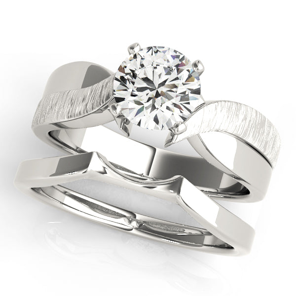 Bespoke Solitaires Any Shape Round Diamond Engagement Ring in 10K/14K gold and platinum with certified lab-grown or natural diamonds