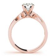 Bespoke Solitaires Any Shape Round Diamond Engagement Ring in 10K/14K gold and platinum with certified lab-grown or natural diamonds