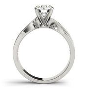 Bespoke Solitaires Any Shape Round Diamond Engagement Ring in 10K/14K gold and platinum with certified lab-grown or natural diamonds