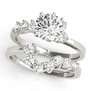 Regal Bypass Round Diamond Engagement Ring in 10K/14K gold and platinum with certified lab-grown or natural diamonds