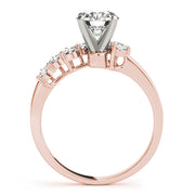 Regal Bypass Round Diamond Engagement Ring in 10K/14K gold and platinum with certified lab-grown or natural diamonds