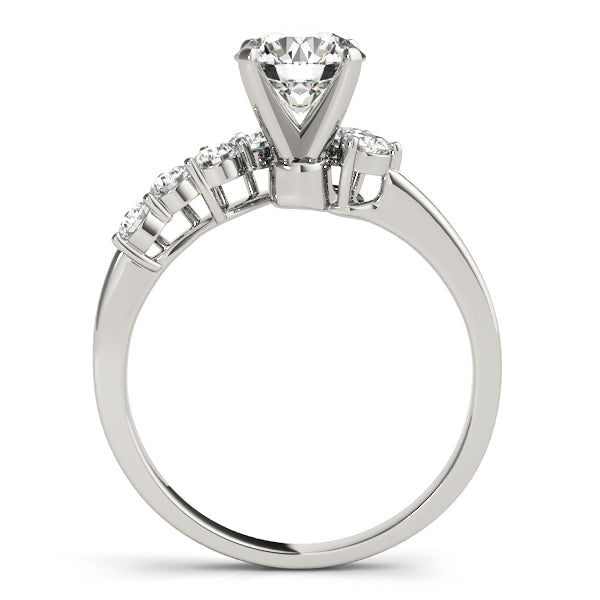Regal Bypass Round Diamond Engagement Ring in 10K/14K gold and platinum with certified lab-grown or natural diamonds