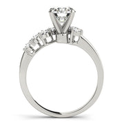 Regal Bypass Round Diamond Engagement Ring in 10K/14K gold and platinum with certified lab-grown or natural diamonds