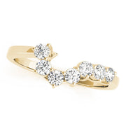 Curved Bands Half Eternity Ring in 10K/14K gold and platinum with certified lab-grown or natural diamonds