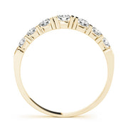 Single Row Bar Set Half Eternity Ring in Gold & Platinum
