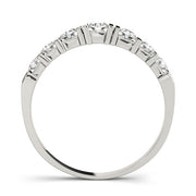 Single Row Bar Set Half Eternity Ring in Gold & Platinum
