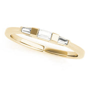 Baguette Half Eternity Ring in 10K/14K gold and platinum with certified lab-grown or natural diamonds