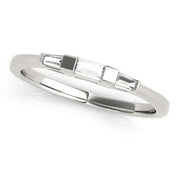 Baguette Half Eternity Ring in Gold & Platinum