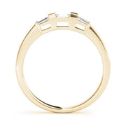Baguette Half Eternity Ring in Gold & Platinum