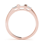 Baguette Half Eternity Ring in Gold & Platinum