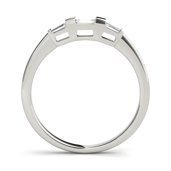 Baguette Half Eternity Ring in Gold & Platinum