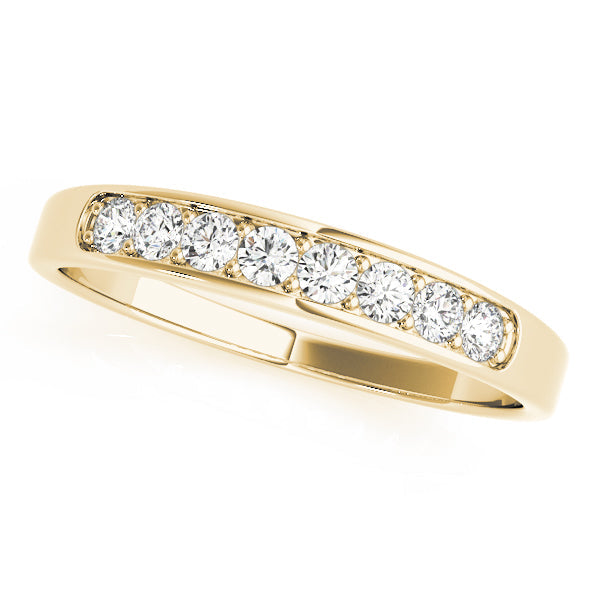 Prong in Channel Half Eternity Ring in 10K/14K gold and platinum with certified lab-grown or natural diamonds