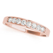 Prong in Channel Half Eternity Ring in Gold & Platinum