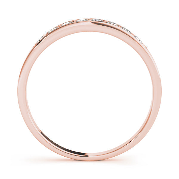 Prong in Channel Half Eternity Ring in Gold & Platinum