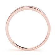 Prong in Channel Half Eternity Ring in Gold & Platinum