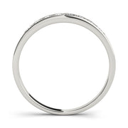 Prong in Channel Half Eternity Ring in Gold & Platinum