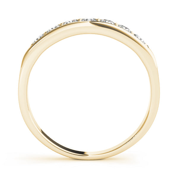 Prong in Channel Half Eternity Ring in Gold & Platinum