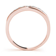 Prong in Channel Half Eternity Ring in Gold & Platinum