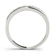Prong in Channel Half Eternity Ring in Gold & Platinum