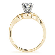 Couture Bypass Round Diamond Engagement Ring in 10K/14K gold and platinum with certified lab-grown or natural diamonds