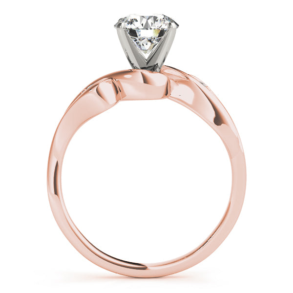 Couture Bypass Round Diamond Engagement Ring in 10K/14K gold and platinum with certified lab-grown or natural diamonds