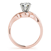Couture Bypass Round Diamond Engagement Ring in 10K/14K gold and platinum with certified lab-grown or natural diamonds