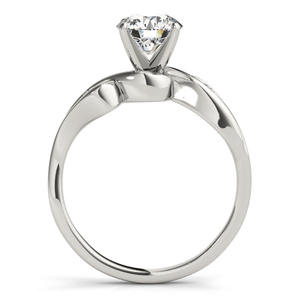 Couture Bypass Round Diamond Engagement Ring in 10K/14K gold and platinum with certified lab-grown or natural diamonds