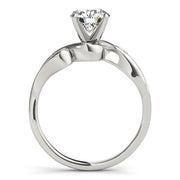 Couture Bypass Round Diamond Engagement Ring in 10K/14K gold and platinum with certified lab-grown or natural diamonds