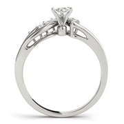 Statement Bypass Round Diamond Engagement Ring in 10K/14K gold and platinum with certified lab-grown or natural diamonds