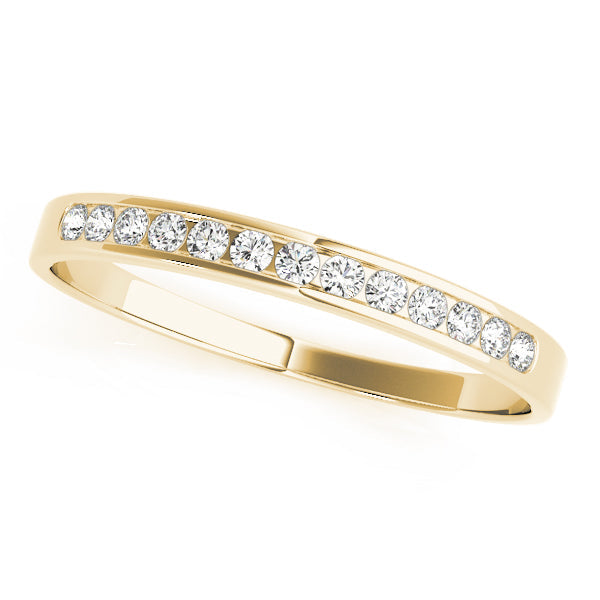 Channel Set Half Eternity Ring in 10K/14K gold and platinum with certified lab-grown or natural diamonds