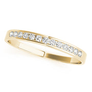 Channel Set Half Eternity Ring in 10K/14K gold and platinum with certified lab-grown or natural diamonds
