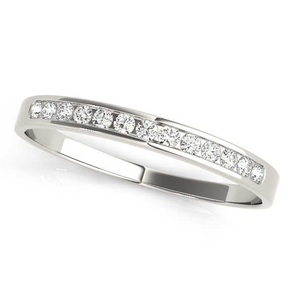 Channel Set Half Eternity Ring in Gold & Platinum