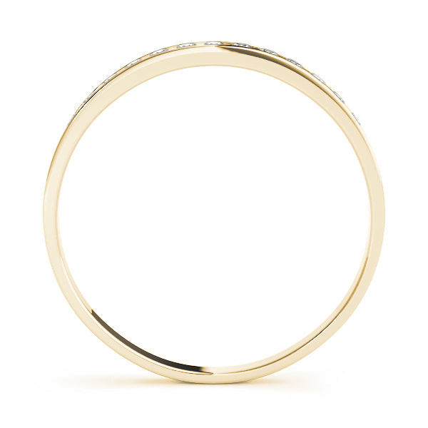 Channel Set Half Eternity Ring in Gold & Platinum